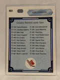 #451 Canadian National Junior Team World Champions 1990-91 Upper Deck Hockey Card