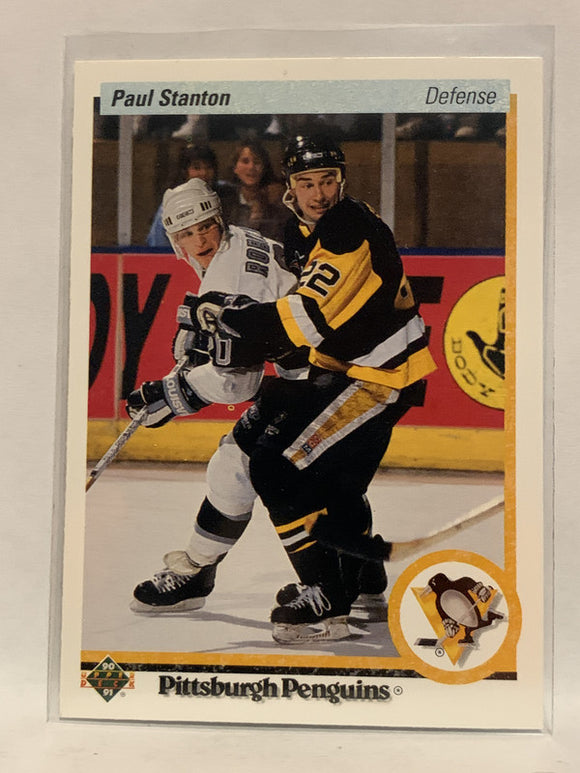 #404 Paul Stanton Pittsburgh Penguins 1990-91 Upper Deck Hockey Card NHL