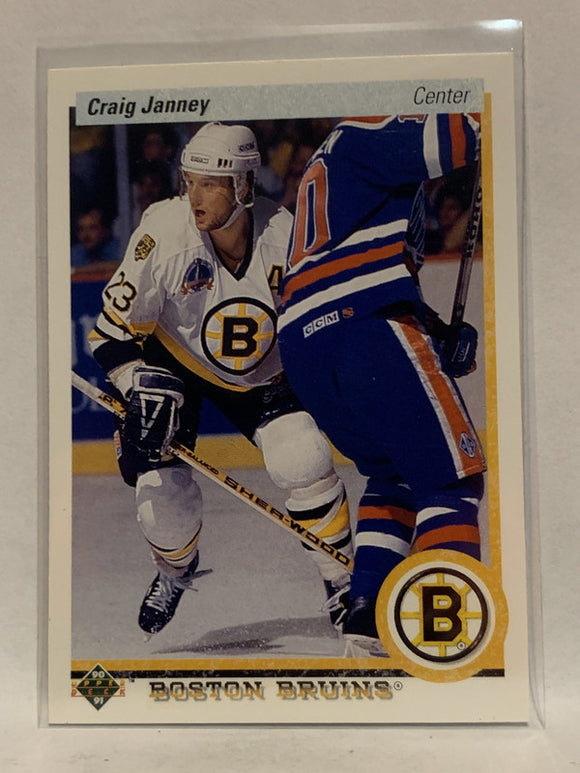 #234 Craig Janney Boston Bruins 1990-91 Upper Deck Hockey Card NHL