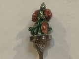 Lloydminster Saskatchewan Alberta Wild Rose Collectable Souvenir Spoon NW