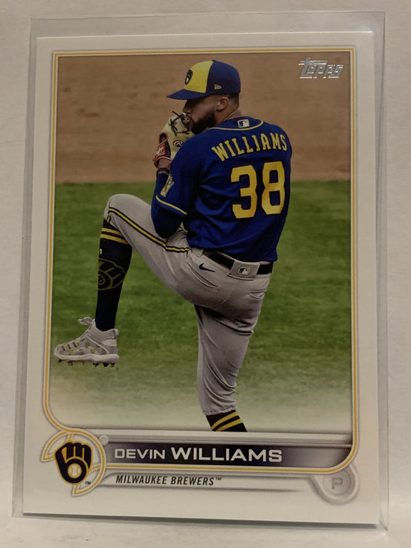 #26 Devin Williams Milwaukee Brewers 2022 Topps Series One Baseball Card MLB