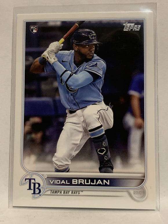 #25 Vidal Brujan Rookie Tampa Bay Rays 2022 Topps Series One Baseball Card MLB