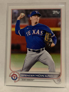 #162 Spencer Howard Texas Rangers 2022 Topps Series One Baseball Card MLB