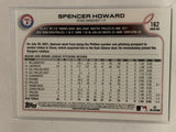 #162 Spencer Howard Texas Rangers 2022 Topps Series One Baseball Card MLB