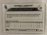 #239 Garrett Crochet Chicago White Sox 2022 Topps Series One Baseball Card MLB