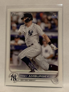 #263 Trey Amburgey Rookie New York Yankees 2022 Topps Series One Baseball Card MLB