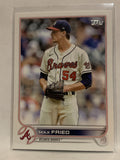 #129 Max Fried Atlanta Braves 2022 Topps Series One Baseball Card MLB