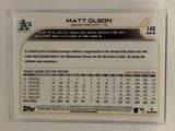 #149 Matt Olsen Oakland Athletics 2022 Topps Series One Baseball Card MLB