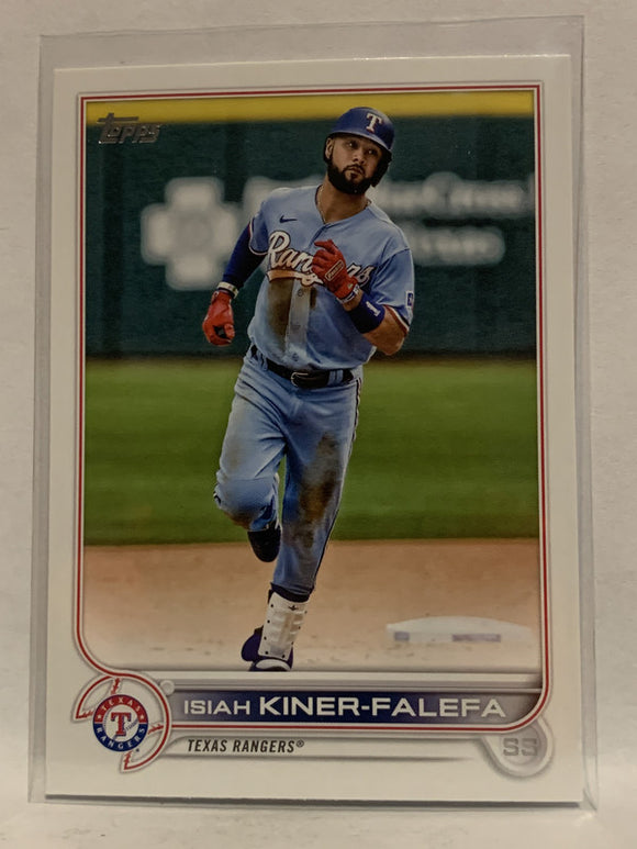 #93 Isiah Kiner-Falefa Texas Rangers 2022 Topps Series One Baseball Card MLB