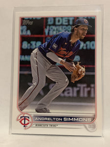 #306 Andrelton Simmons Minnesota Twins 2022 Topps Series One Baseball Card MLB