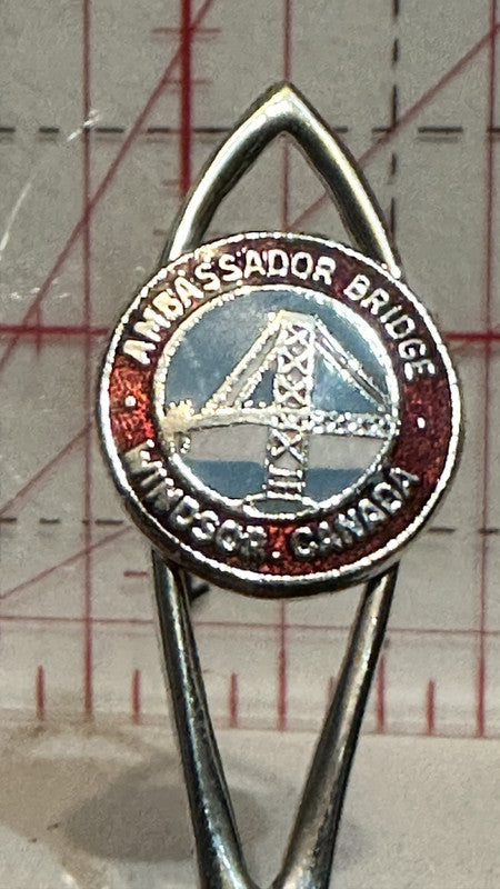 Ambassador Bridge Windsor Ontario Canada BMCo Ontario Souvenir Spoon