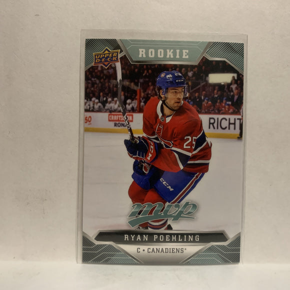 #249 Ryan Poehling Rookie Montreal Canadiens 2019-20 Upper Deck MVP Hockey Card KX