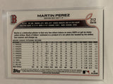 #212 Martin Perez Boston Red Sox 2022 Topps Series One Baseball Card MLB