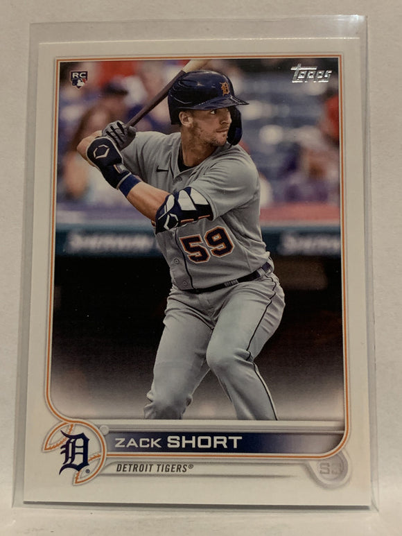 #148 Zack Short Rookie Detroit Tigers 2022 Topps Series One Baseball Card MLB