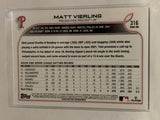 #316 Matt Vierling Philadelphia Phillies 2022 Topps Series One Baseball Card MLB