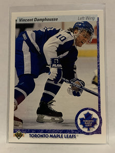 #224 Vincent Damphousse Toronto Maple Leafs 1990-91 Upper Deck Hockey Card NHL