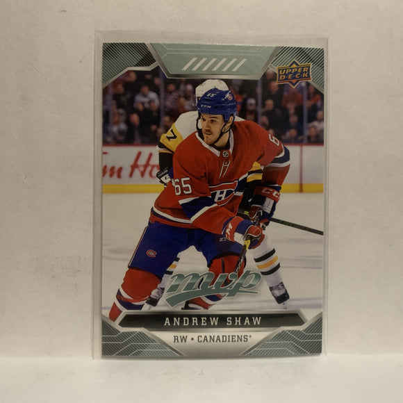 #91 Andrew Shaw Montreal Canadiens 2019-20 Upper Deck MVP Hockey Card KY
