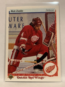 #115 Rick Zombo Detroit Red Wings 1990-91 Upper Deck Hockey Card NHL