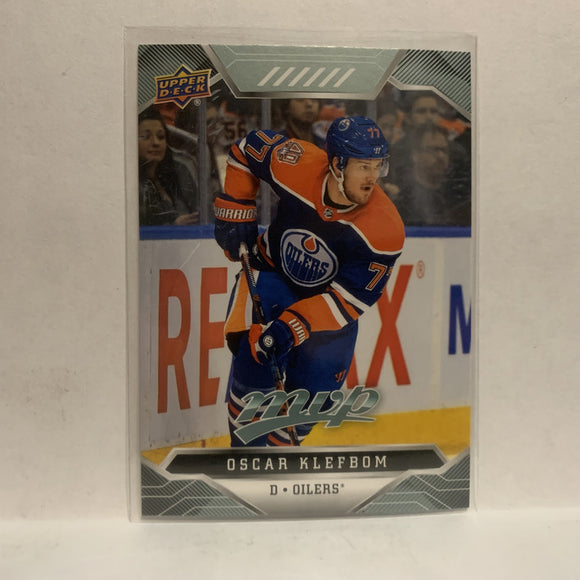 #148 Oscar Klefbom Edmonton Oilers 2019-20 Upper Deck MVP Hockey Card KY