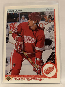 #113 John Chabot Detroit Red Wings 1990-91 Upper Deck Hockey Card NHL