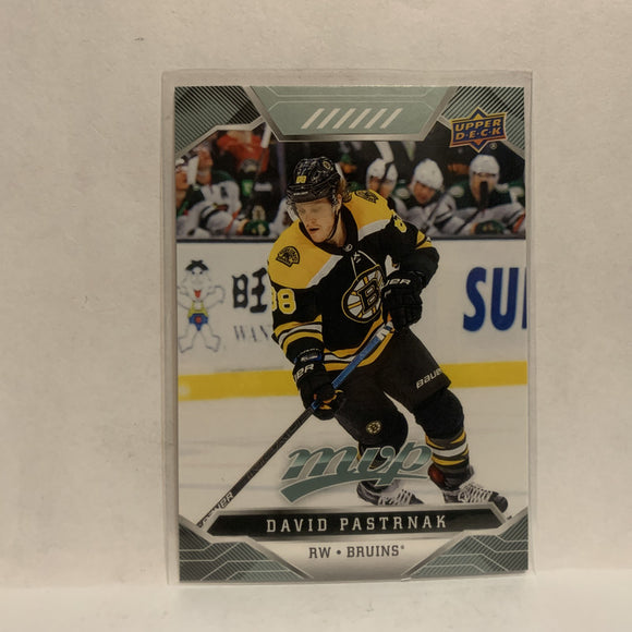 #5 David Pastrnak Boston Bruins 2019-20 Upper Deck MVP Hockey Card KZ