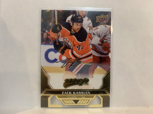 #19 Zack Kassian Gold Scripts Edmonton Oilers 2020-21 Upper Deck MVP Hockey Card MJ