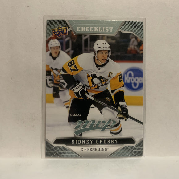 #200 Sidney Crosby Checklist Pittsburgh Pengiuns 2019-20 Upper Deck MVP Hockey Card KZ