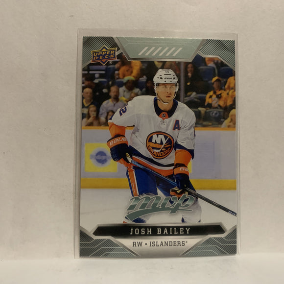 #161 Josh Bailey New York Islanders 2019-20 Upper Deck MVP Hockey Card KZ1