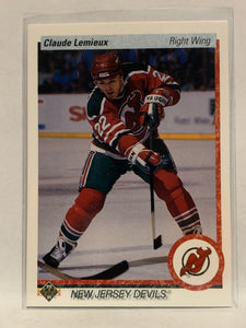 #447 Claude Lemieux New Jersey Devils 1990-91 Upper Deck Hockey Card NHL