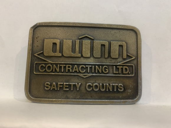 Quinn Contracting Ltd Safety Counts Belt Buckle AA