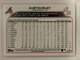 #115 Austin Riley Atlanta Braves 2022 Topps Series One Baseball Card MLB