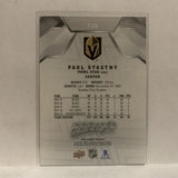 #138 Paul Stastny Vegas Silver Scripts Vegas Golden Knights 2019-20 Upper Deck MVP Hockey Card KZ2