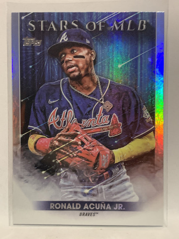 #SMLB-2 Ronald Acuna Jr Stars of MLB Atlanta Braves 2022 Topps Series One Baseball Card MLB