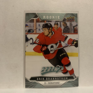 #227 Erik Brannstrom Rookie Ottawa Senators  2019-20 Upper Deck MVP Hockey Card KZ2