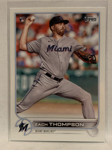 #227 Zach Thompson Rookie Miami Marlins 2022 Topps Series One Baseball Card MLB