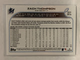 #227 Zach Thompson Rookie Miami Marlins 2022 Topps Series One Baseball Card MLB