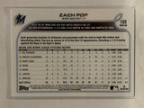 #108 Zach Pop Rookie Miami Marlins 2022 Topps Series One Baseball Card MLB