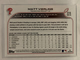 #316 Matt Vierling Rookie Philadelphia Phillies 2022 Topps Series One Baseball Card MLB