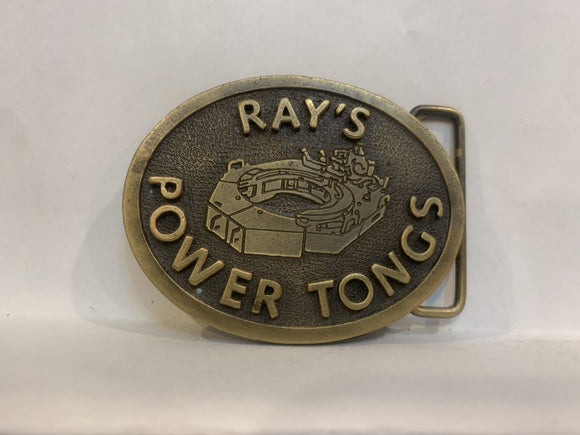 Ray's Power Tongs Logo Belt Buckle AA