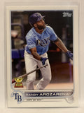 #196 Randy Arozarena Tampa Bay Rays 2022 Topps Series One Baseball Card MLB