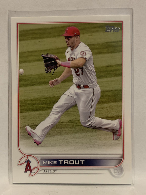 #27 Mike Trout Los Angeles Angels 2022 Topps Series One Baseball Card MLB