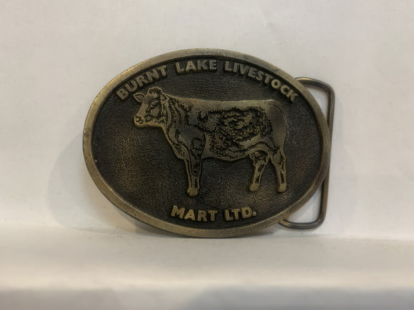Burnt Lake Livestock Mart Ltd Logo Belt Buckle AA