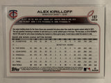 #197 Alex Kirilloff Future Stars Minnesota Twins 2022 Topps Series One Baseball Card MLB