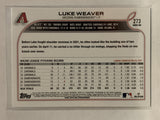 #273 Luke Weaver Arizona Diamondbacks 2022 Topps Series One Baseball Card MLB