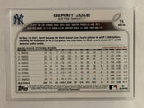 #35 Gerrit Cole New York Yankees 2022 Topps Series One Baseball Card MLB