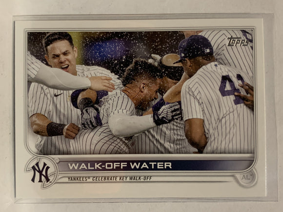 #119 Walk-Off Water New York Yankees 2022 Topps Series One Baseball Card MLB