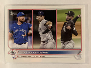 #138 Ray Cole Cease Strikeout Leaders 2022 Topps Series One Baseball Card MLB