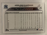 #142 Arolois Chapman New York Yankees 2022 Topps Series One Baseball Card MLB