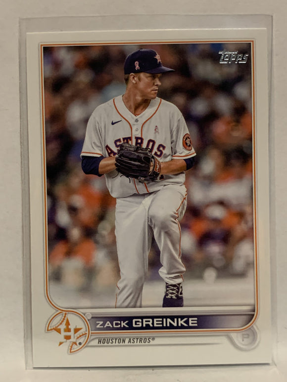 #51 Zack Greinke Houston Astros 2022 Topps Series One Baseball Card MLB