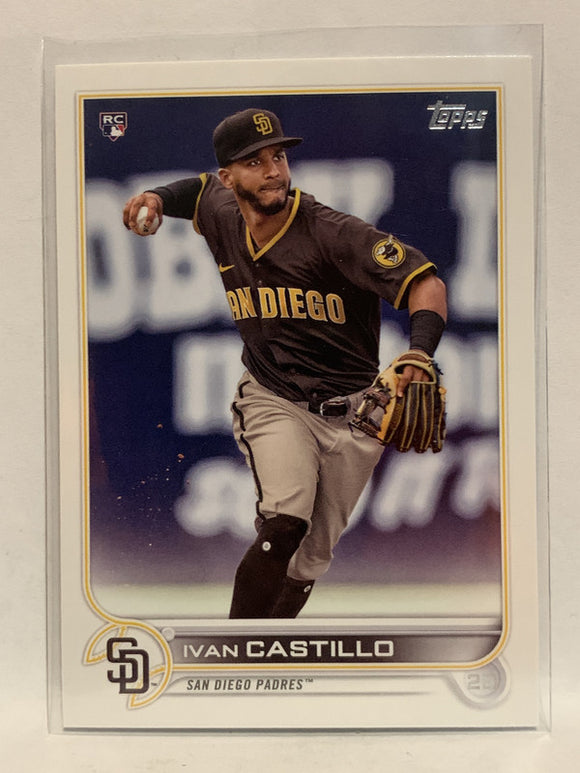 #140 Ivan Castillo Rookie San Diego Padres 2022 Topps Series One Baseball Card MLB